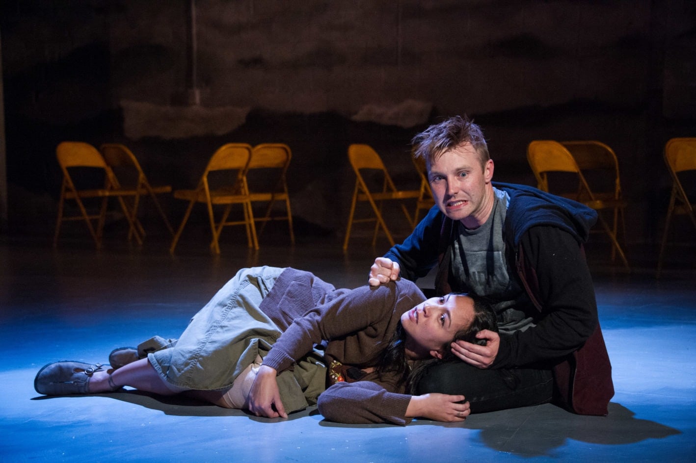 Regina Aquino and Josh Adams in The Events, presented by Theater Alliance at the Anacostia Playhouse. Photo by C. Stanley Photography.