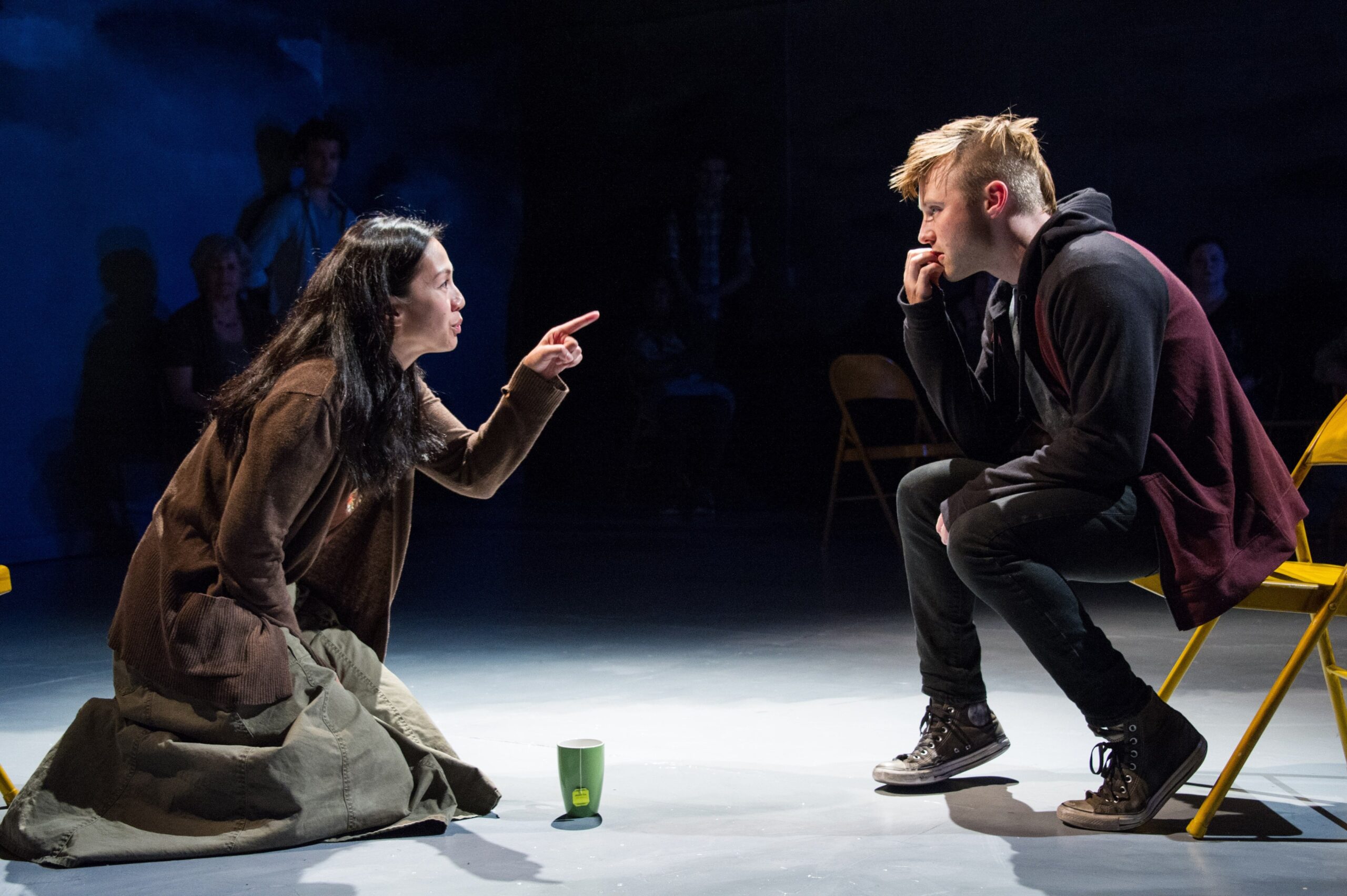 Regina Aquino and Josh Adams in The Events, presented by Theater Alliance at the Anacostia Playhouse. Photo by C. Stanley Photography.