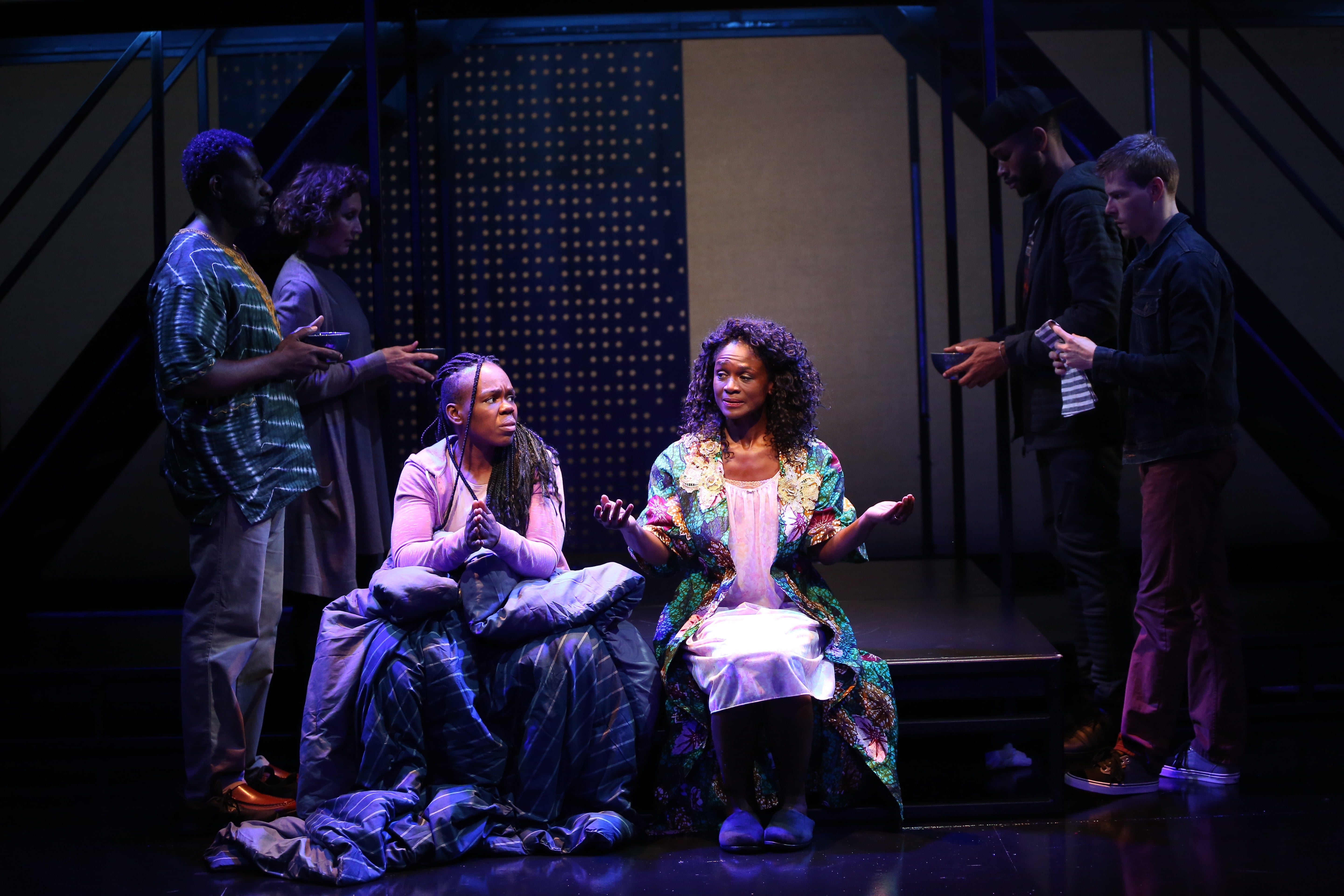 Ngozi Anyanwu, Patrice Johnson Chevannes, and cast. Photo by Carol Rosegg. 
