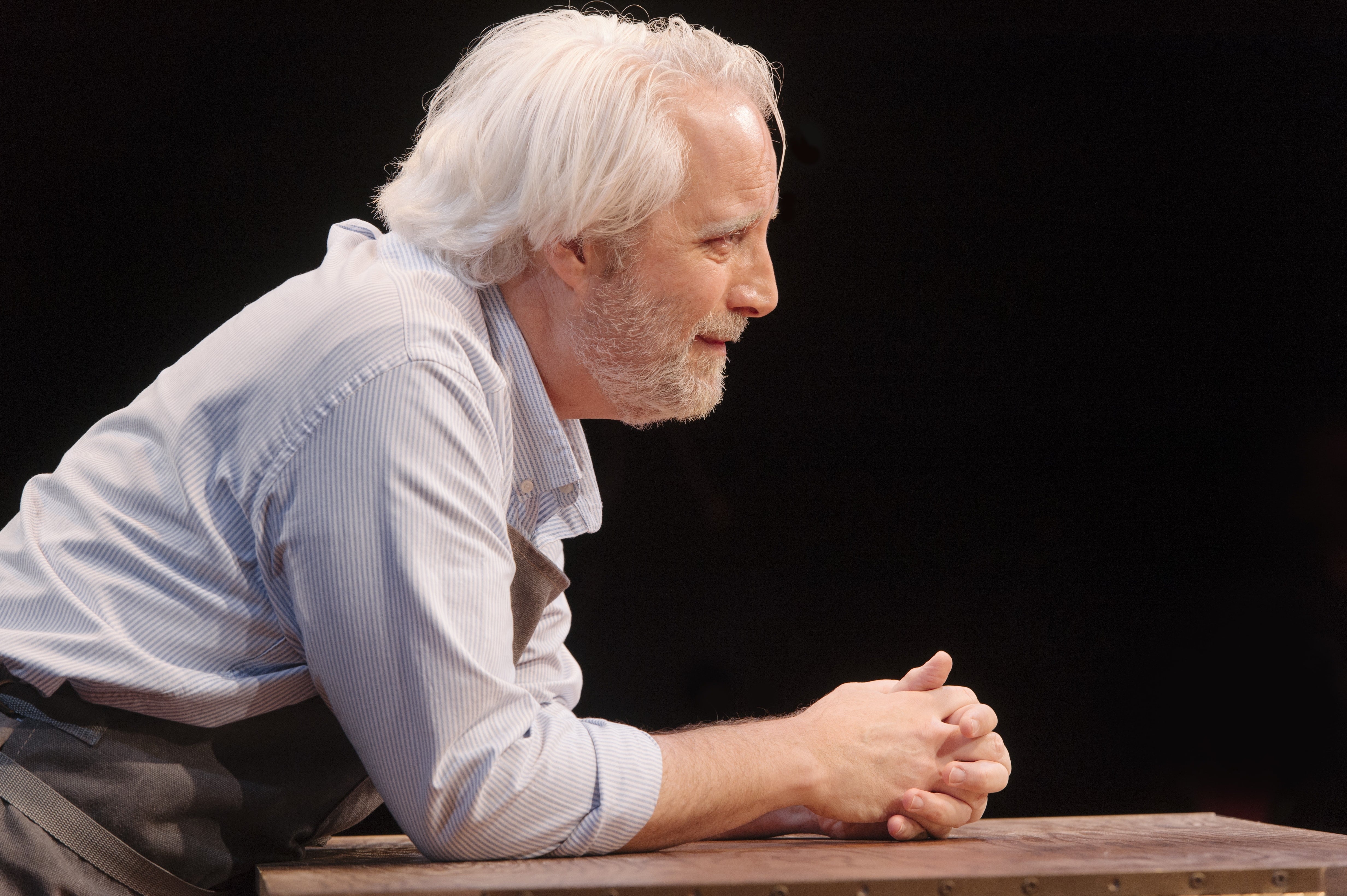 Michael Russotto (Alex) in the DC premiere of Heisenberg at Signature Theatre. Photo by Cameron Whitman.