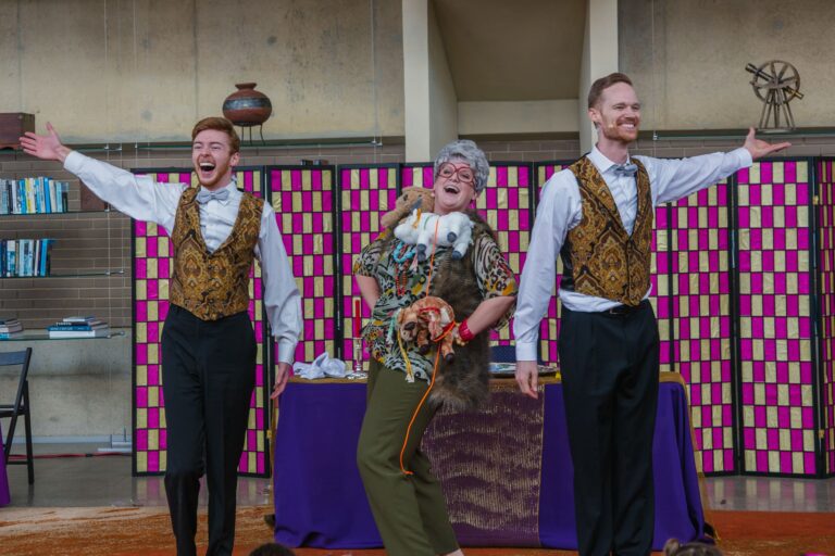 The cast of 'An Old Lady Who Swallowed a Fly' at the American Pops Orchestra. Photo by.