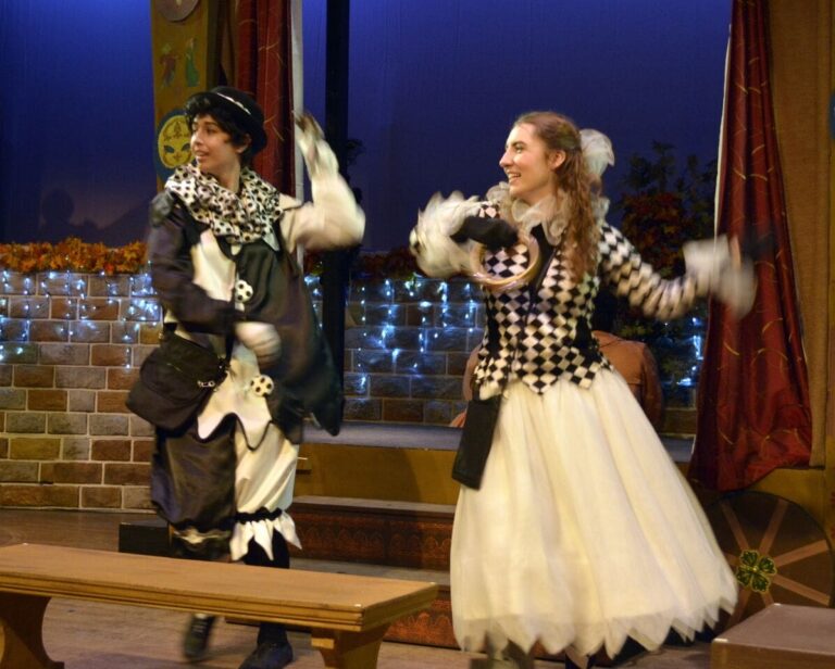 Ilyana Rose and Lauren Sutton in The Fantasticks. Photo by Michael deBlois.