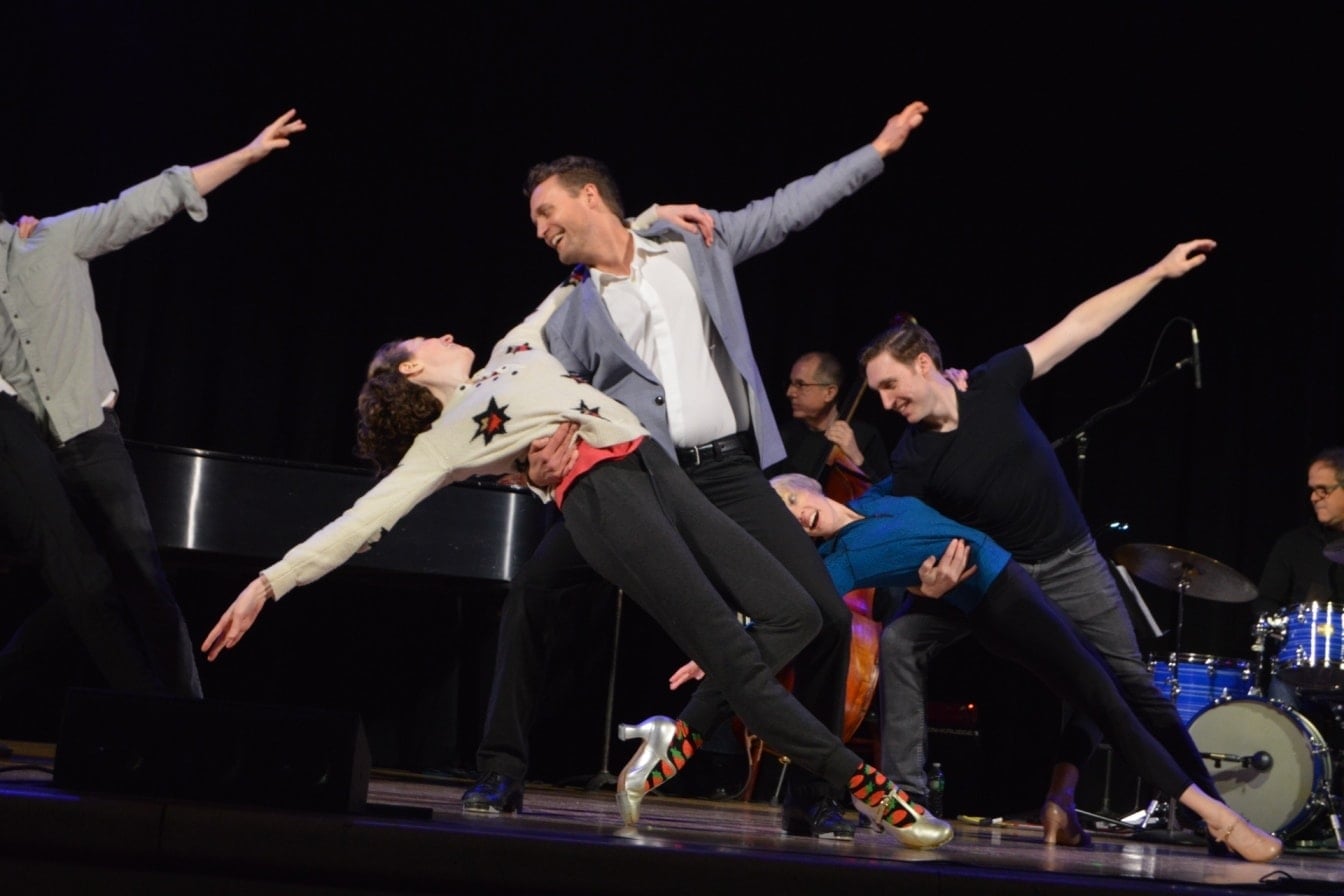 Danny Gardner and the Broadway by the Year Dance Troupe. 