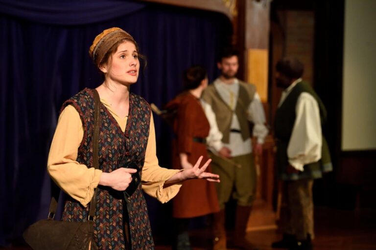 Sienna Goering as Imogen, with Marnie Kanarek, Michael Makar, and Joe Lewis