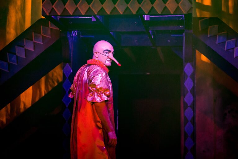 Vato Tsikurishvili as Cyrano in Synetic Theater's production of Cyrano de Bergerac. Photo by Johnny Shryock.