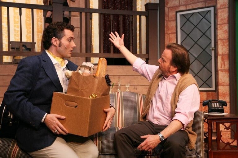 Freddie and Lloyd in 'Noises Off.' Photo by Simmons Design.
