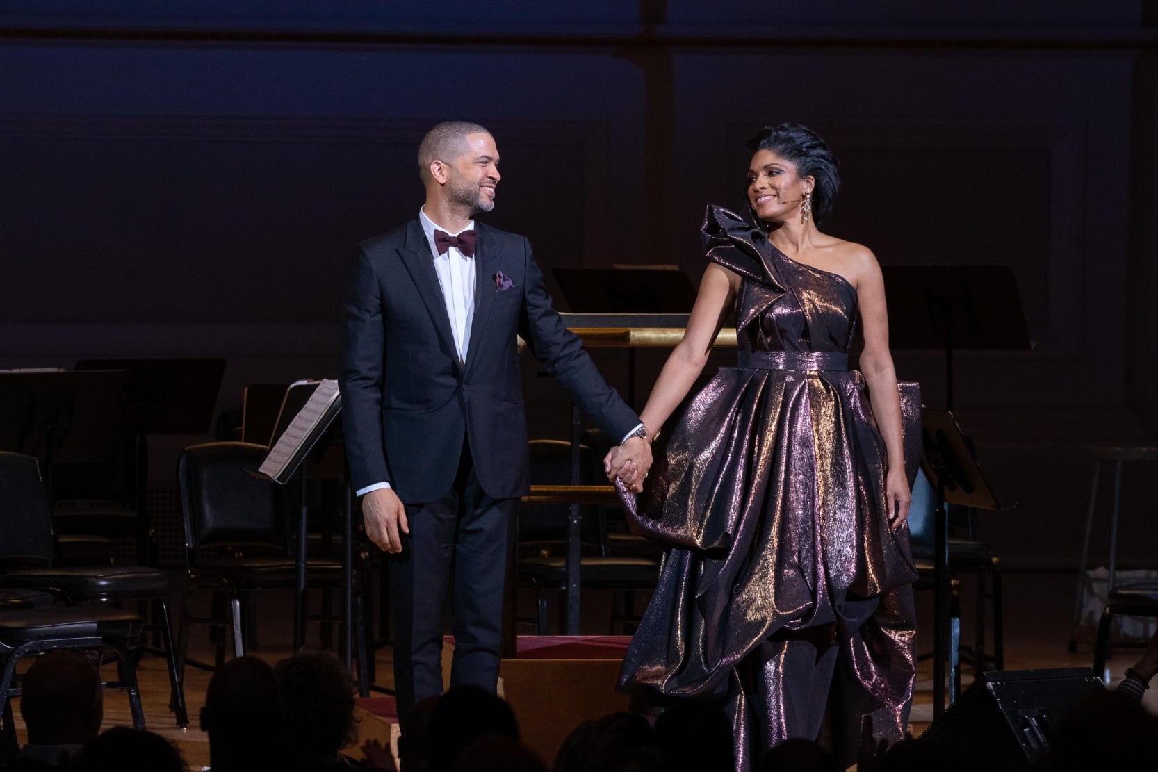 Jason Moran and Alicia Hall Moran at the March 30, 2019 Carnegie Hall performance of 'Two Wings: The Music of Black America in Migration.' Photo by Fadi Kheir.