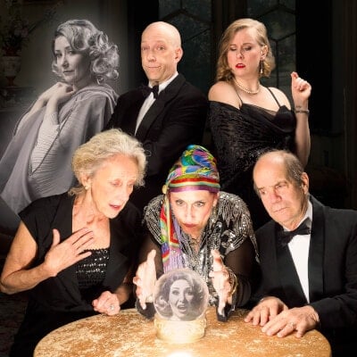 The cast of 'Blithe Spirit' at Vagabond Players. Photo courtesy of Vagabond Players.
