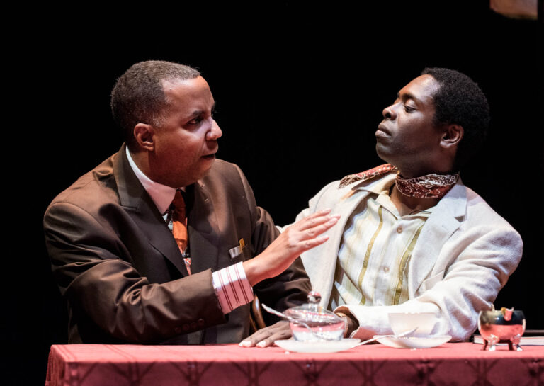 James J. Johnson and Jeremy Hunter in 'Les Deux Noirs.' Photo by Stan Barouh.