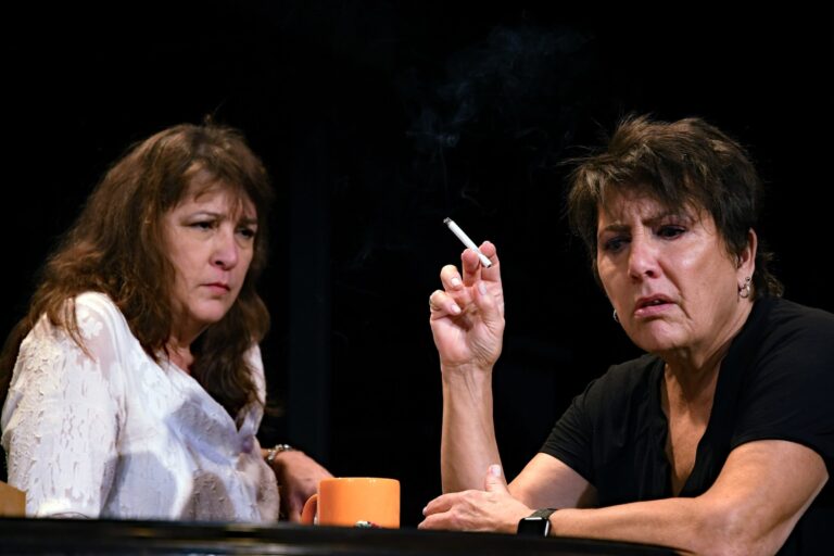 Beth Gilles-Whitehead as Barbara Fordham and Jayne L. Victor as Violet Weston in 'August: Osage County.' Photo by Chip Gertzog.