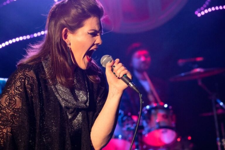 Farrell Parker in 'We're Gonna Die' by Flying V at The Writer's Center. Photo by JayLee PhotoGraphy.