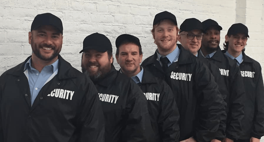 The cast of Workhouse Arts Center's production of 'The Full Monty.' L-R: Sean Garcia (alternating Jerry), Tobin Moss (Dave), Michael Omohundro (alternating Jerry), Matt Calvert (Ethan), Aaron Talley (Harold), Anthony Williams (Noah ‘Horse’), Dylan Toms (Malcolm). Photo courtesy of Workhouse Arts Center.