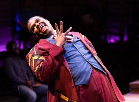 Marty Austin Lamar (Folk Man 2) in 'Spunk' at Signature Theatre. Photo by Christopher Mueller.