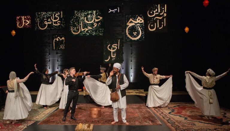 Jarrod Lee and the Company in 'The Tale of Serse' by The In Series. Photo by Angelisa Gillyard.