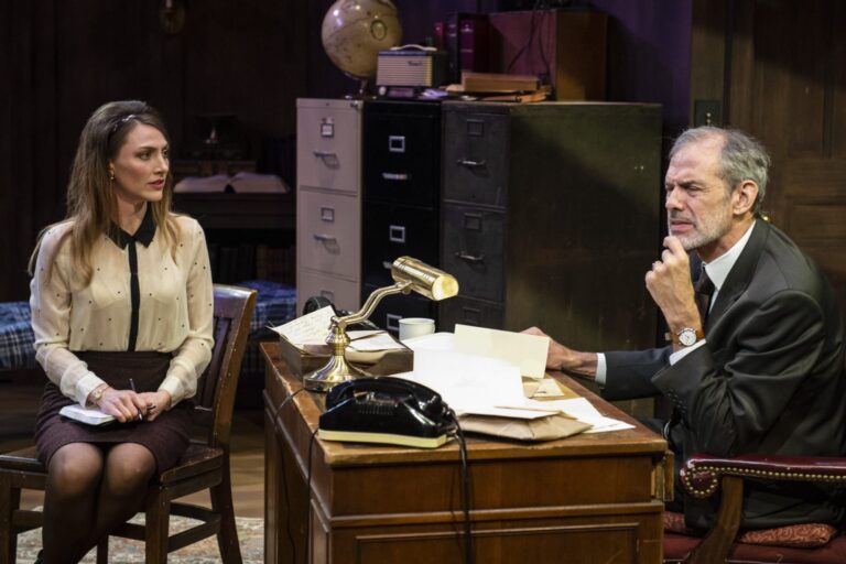 Amanda Forstrom and Scott Sedar in 'Trying' at 1st Stage Tysons. Photo by Teresa Castracane.