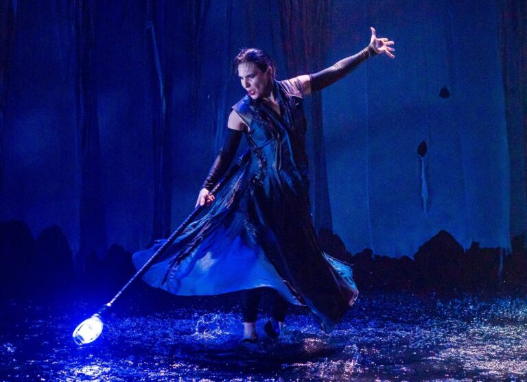 Irina Tsikurishvili as Prospera in 'The Tempest' at Synetic Theater. Photo by Johnny Shryock.