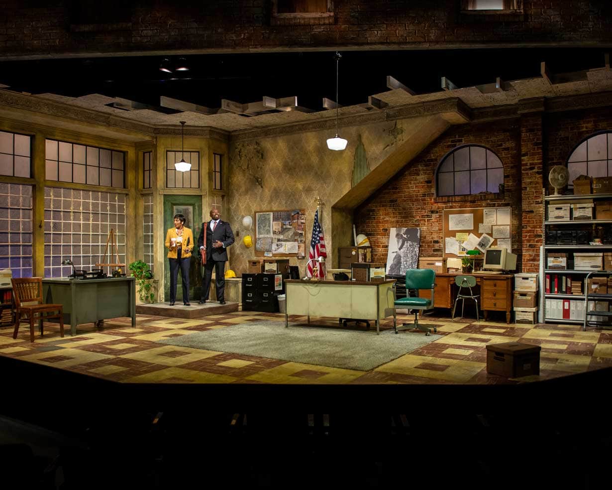 Photograph of the set of Radio Golf courtesy of Everyman Theatre.