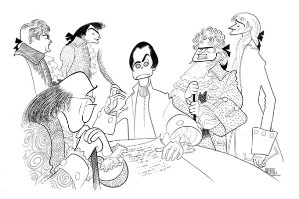 A virtual exhibition of Al Hirschfeld’s presidential-themed works