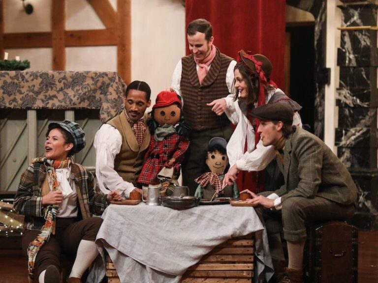 A beautiful winter rose blooms in ‘A Christmas Carol’ at ASC