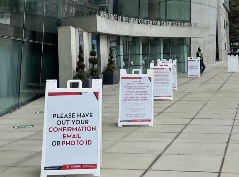 Shots from the vaccination site at Arena